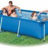 MU - Piscina rectangular con marco de metal rectangular para piscinas para jardín familiar, exteriores, niños y adultos - Imagen 3