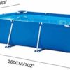 MU - Piscina rectangular con marco de metal rectangular para piscinas para jardín familiar, exteriores, niños y adultos - Imagen 8