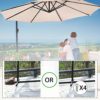 RR Sombrilla Parasol de para Terraza Jardín Patio Ajustable Protección Solar UV - Imagen 5