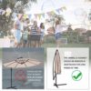 RR Sombrilla Parasol de para Terraza Jardín Patio Ajustable Protección Solar UV - Imagen 6