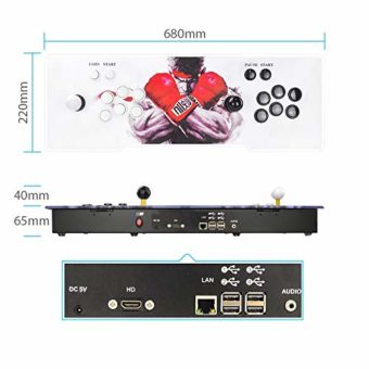 TAPDRA Raspberry Pi 3 Model B+ (B Plus) Arcade Cabinet Machine Video Game Console Complete Full Kit RetroPie Emulation… - Imagen 5